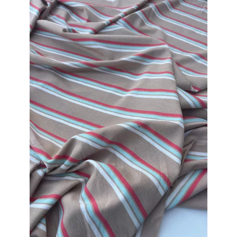 POLLY JANE 007 viscose jersey stripes