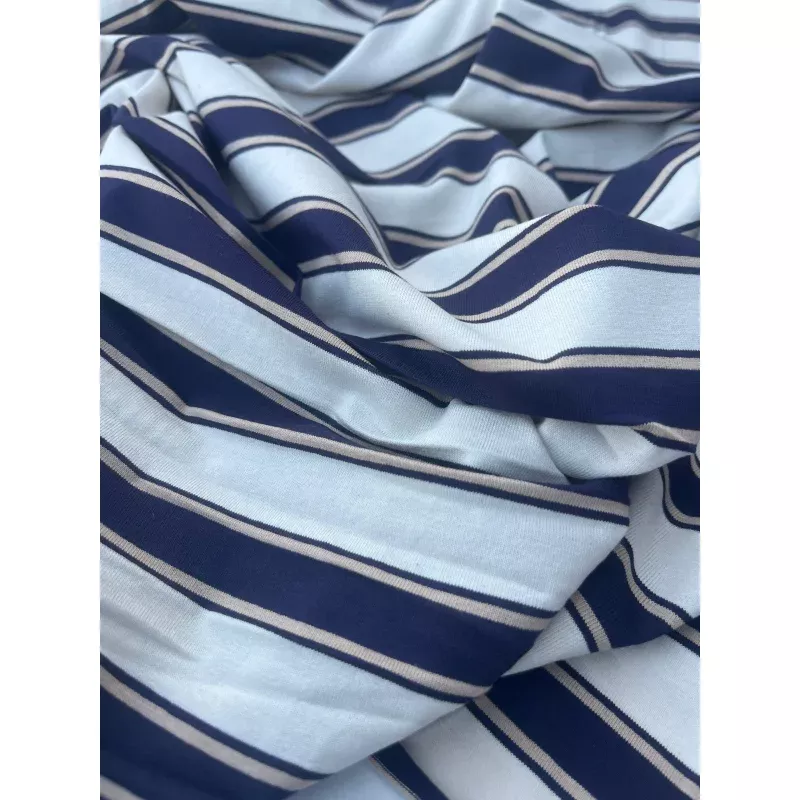 POLLY JANE 013 viscose jersey stripes