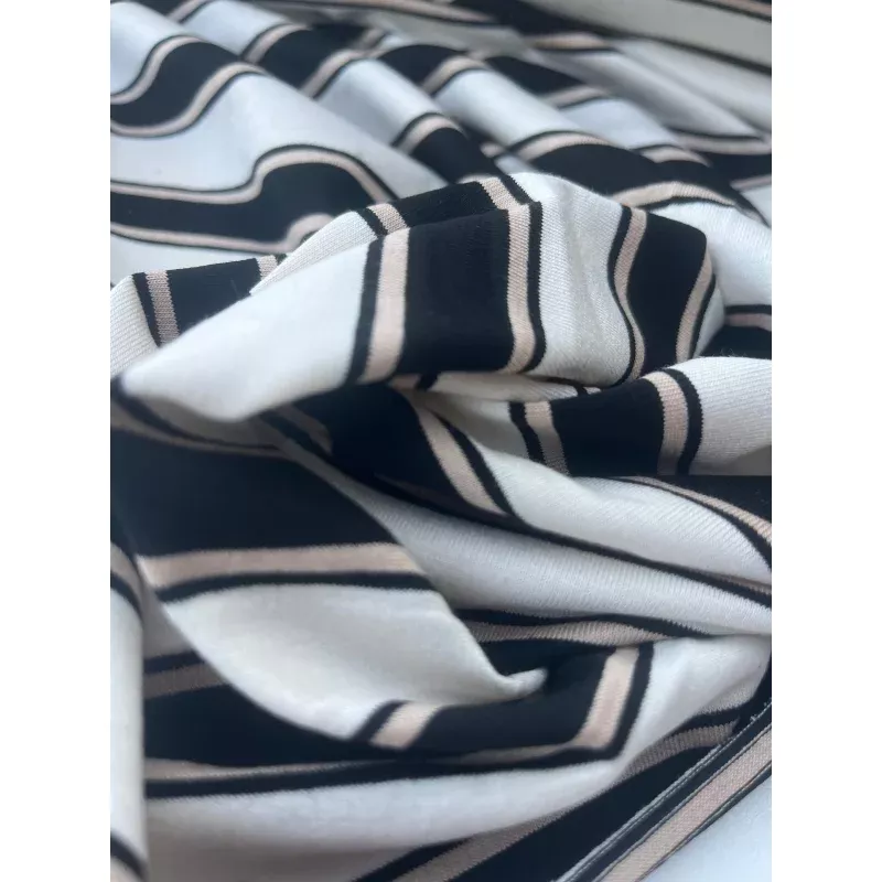 POLLY JANE 015 viscose jersey stripes