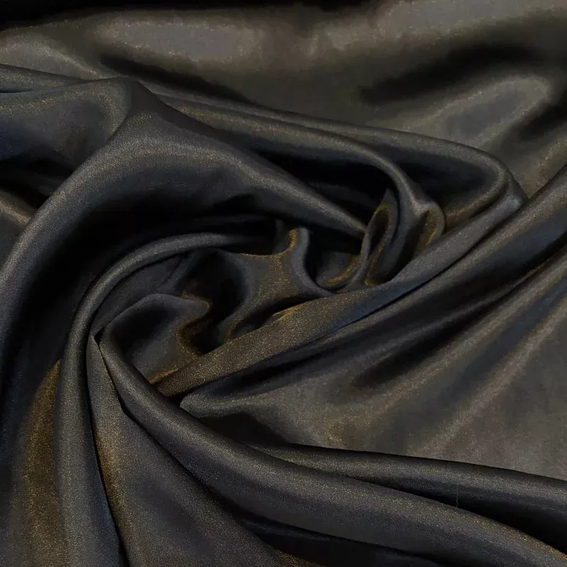 Polyester Satin Charmeuse Fabric – Black