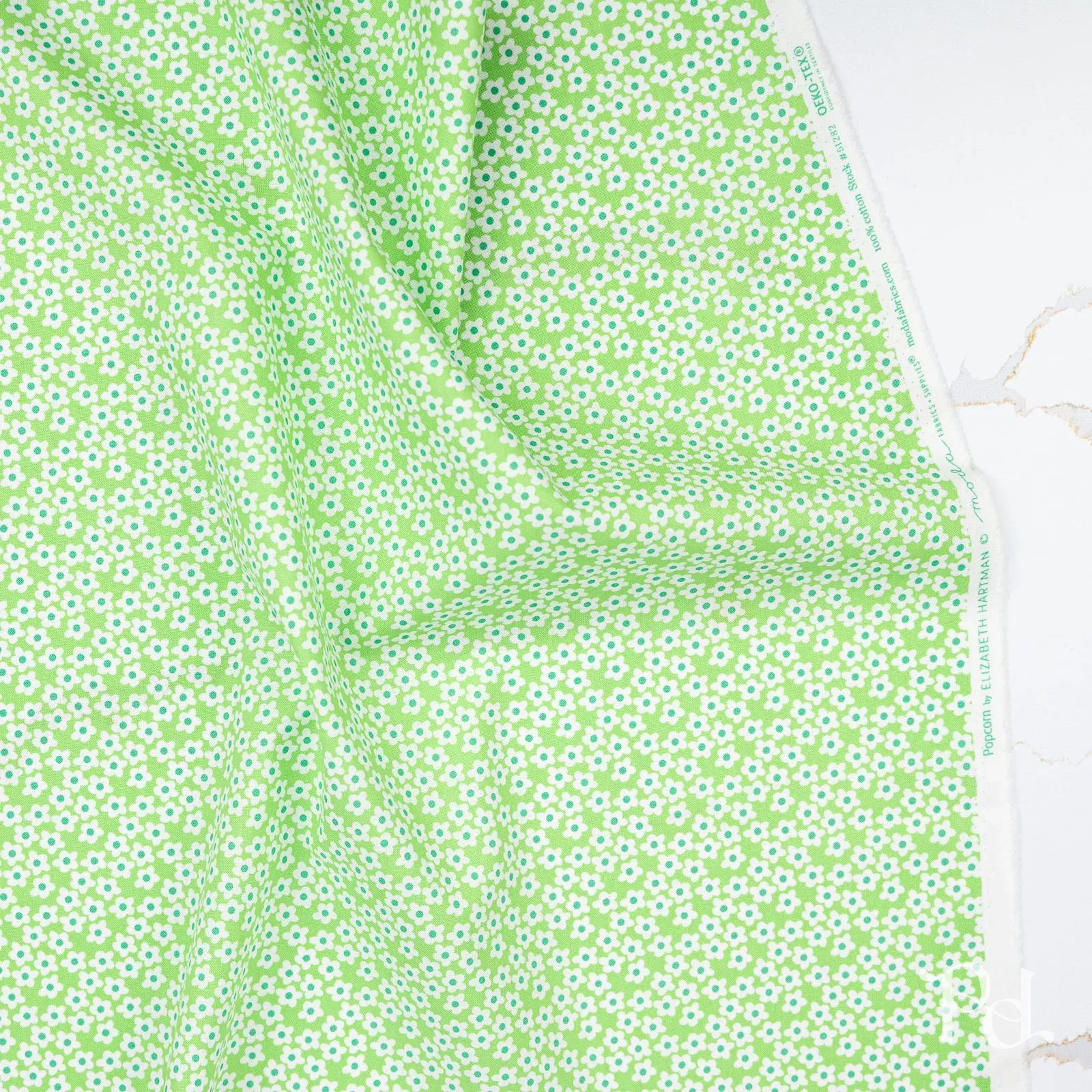 Popcorn Flowers in Mint – by Elizabeth Hartman for Moda (Preorder)