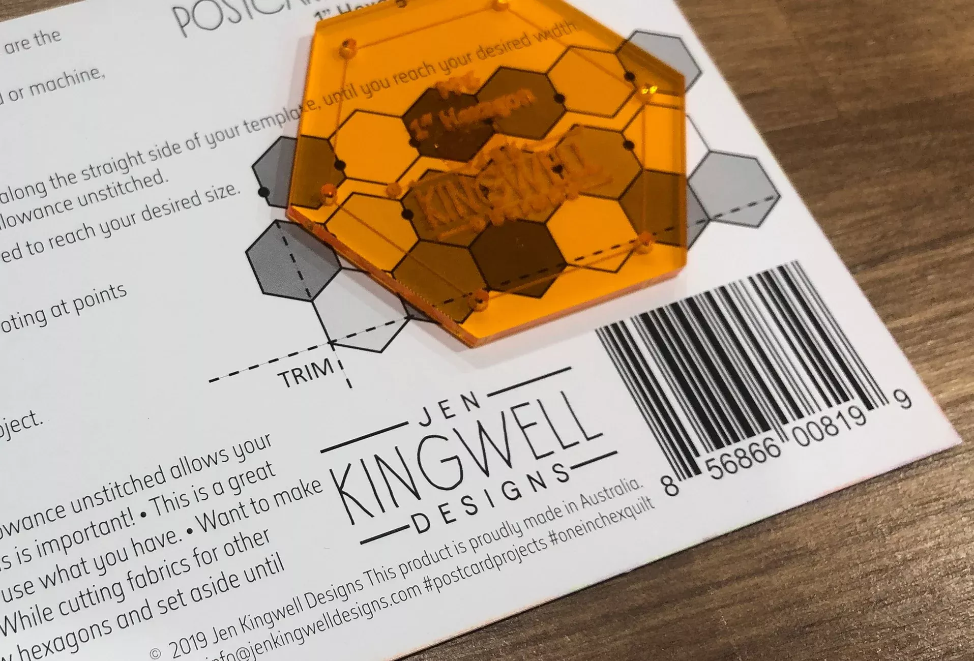 Postcard Project No. 6 - 1 Inch Hex