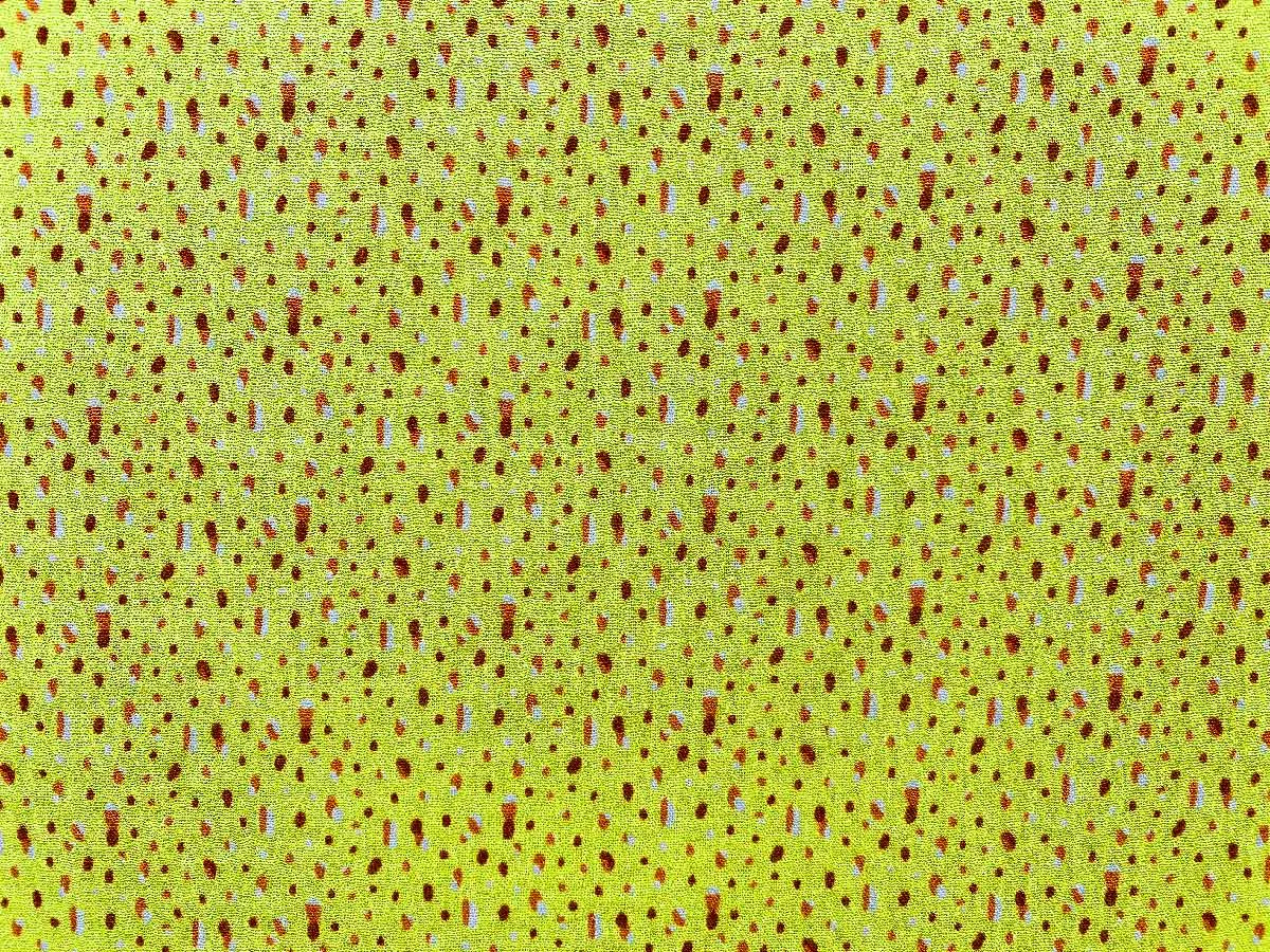 PPC248-27 Darling Dots - Rose on Pale Green Rayon Challis Print Fabric