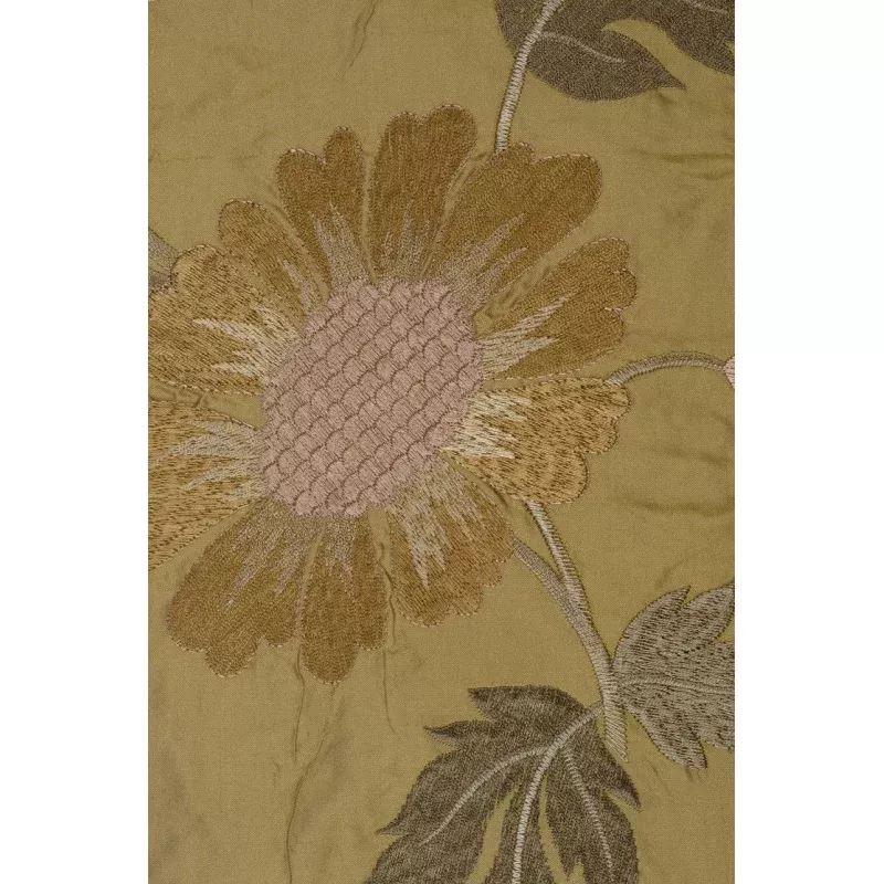 Prairie Sand Embroidered Taffeta Silk 505 Fabric