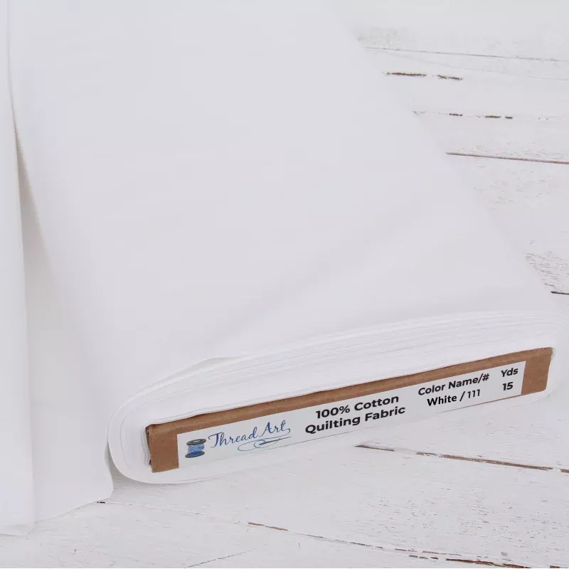 Premium Cotton Quilting Fabric Sold By The Yard – Solid White