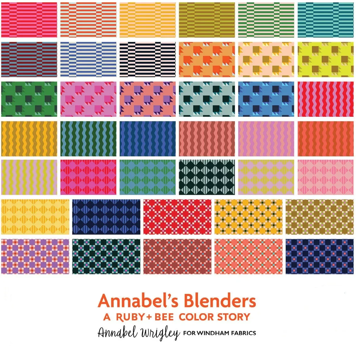PREORDER || Annabel Wrigley – Annabel’s Blenders – FAT QUARTER BUNDLE – SEPTEMBER 2026
