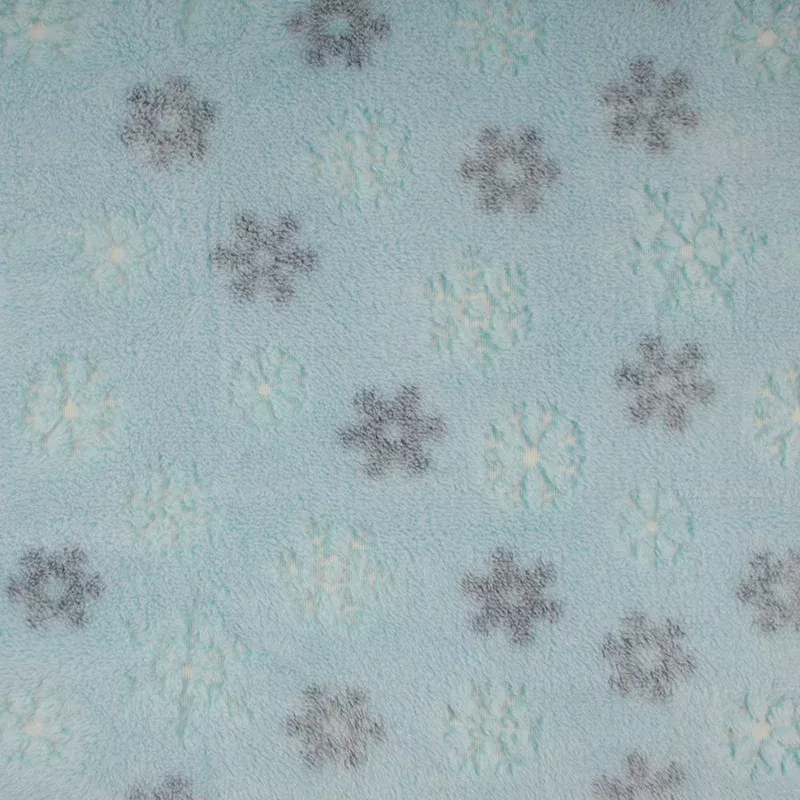 Printed Chenille – GLOW IN THE DARK – Snowflake – Blue