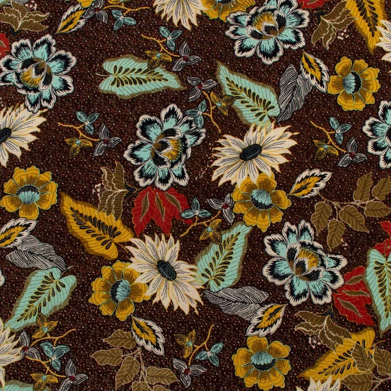 Printed Crepe – ROTTERDAM – 001 – Brown