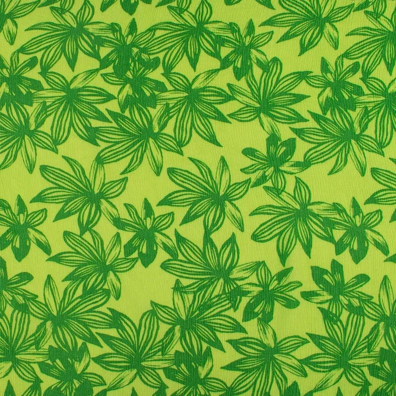 Printed Crinkled Yoryu – DELILAH – 016 – Green