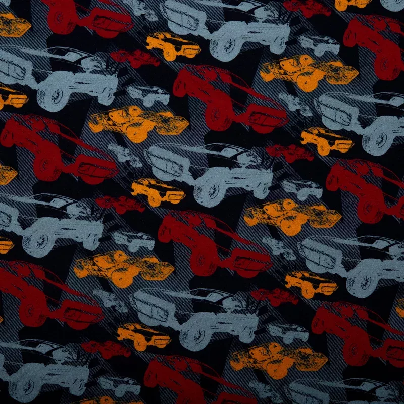 Printed Knit – FAST AND FURIOUS – Cars – Black / Red
