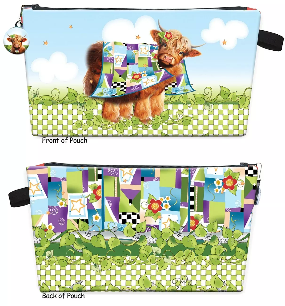 Printed Pouch Highland Cow