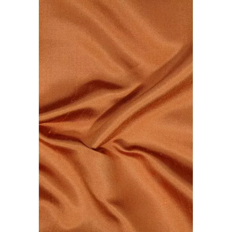 Pumpkin Orange Italian Shantung Silk Fabric