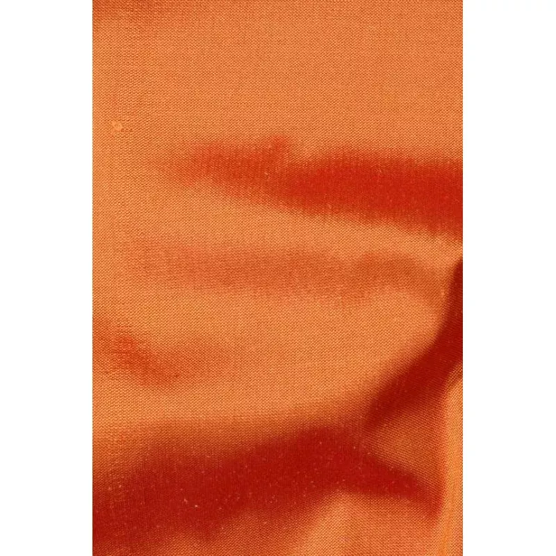 Pumpkin Orange Silk Shantung 54″ Fabric