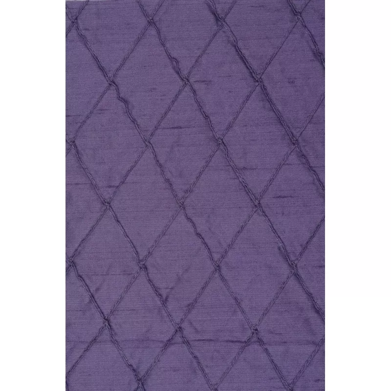 Purple 204 Embroidered Dupioni Silk