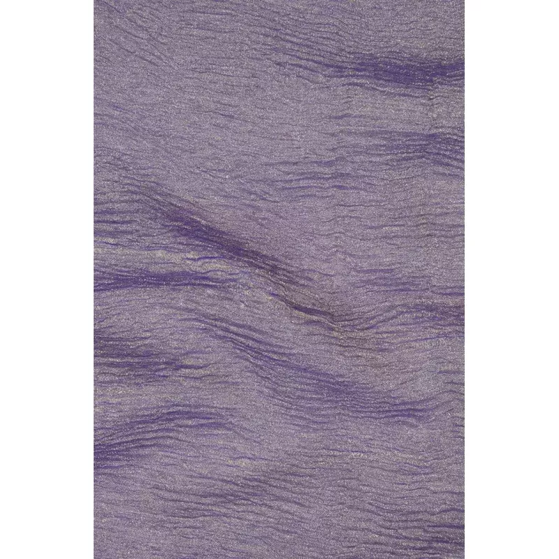 Purple Gold Metallic Crushed Organza Fabric