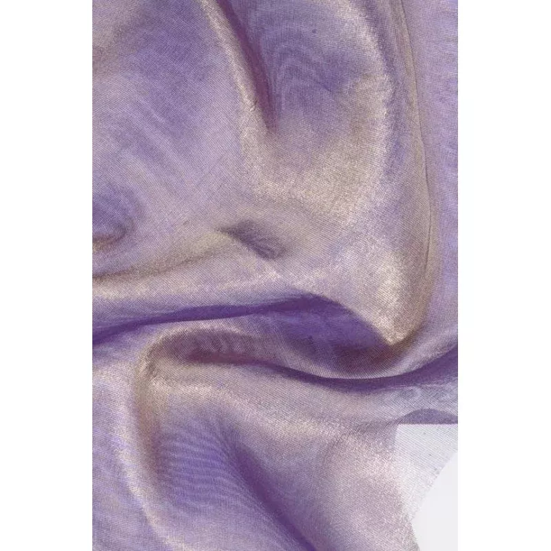 Purple Gold Metallic Organza Fabric