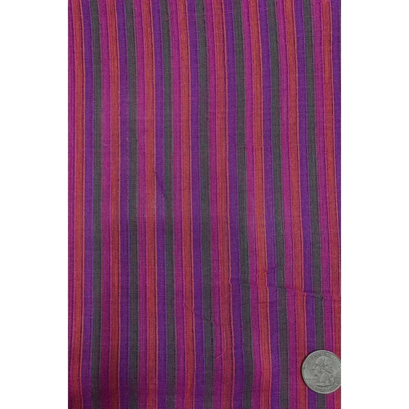 Purple Pink Stripe Cotton Novelty COT-201-02