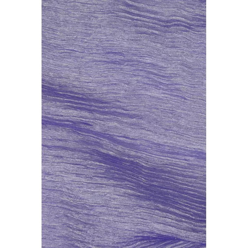 Purple Silver Metallic Crushed Organza Fabric