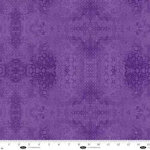 Purple Textured Damask Casabella Cotton Wideback Fabric Per Yard