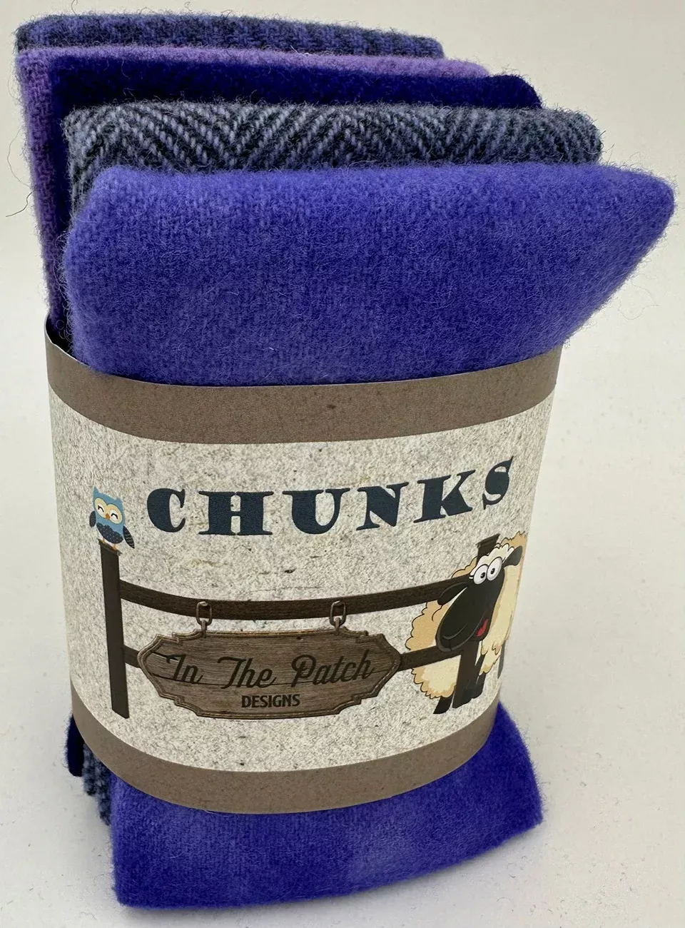 Purple Wool Chunks 5pc 9in x 10in