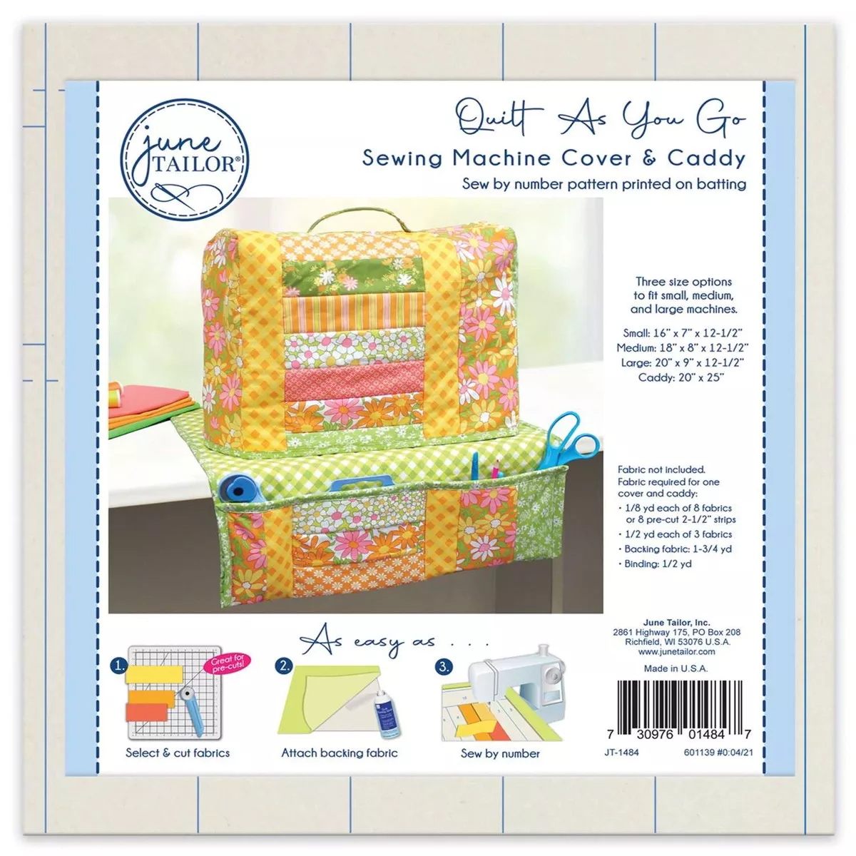 Quilt As You Go Sewing Machine Cover /Caddy