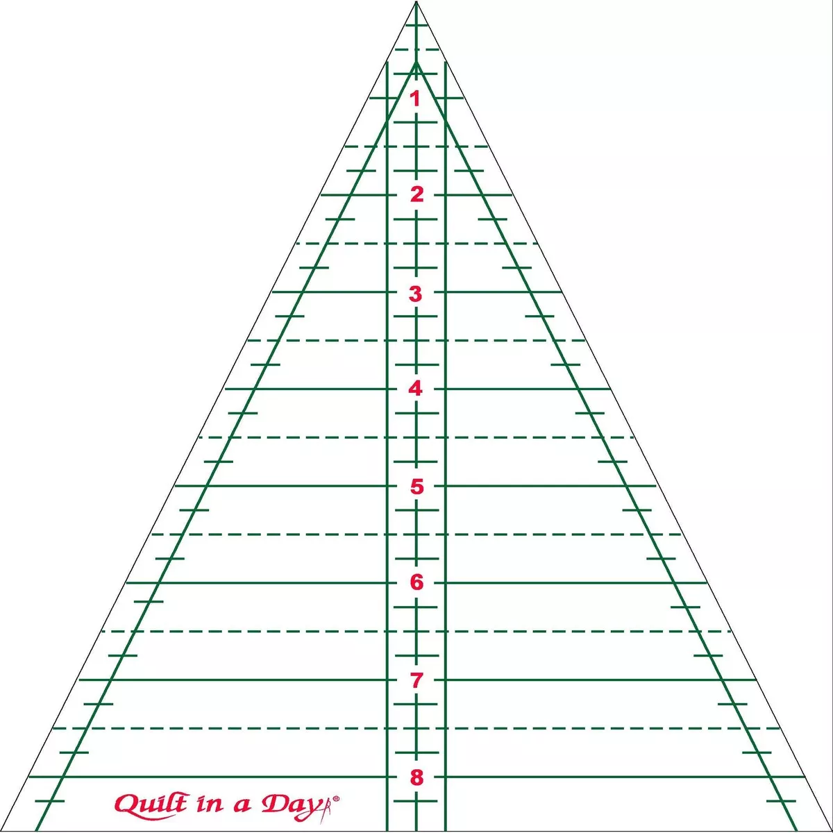 Quilt In A Day Kaleidoscope 45 Degree Triangle Ruler 8-1 /2in