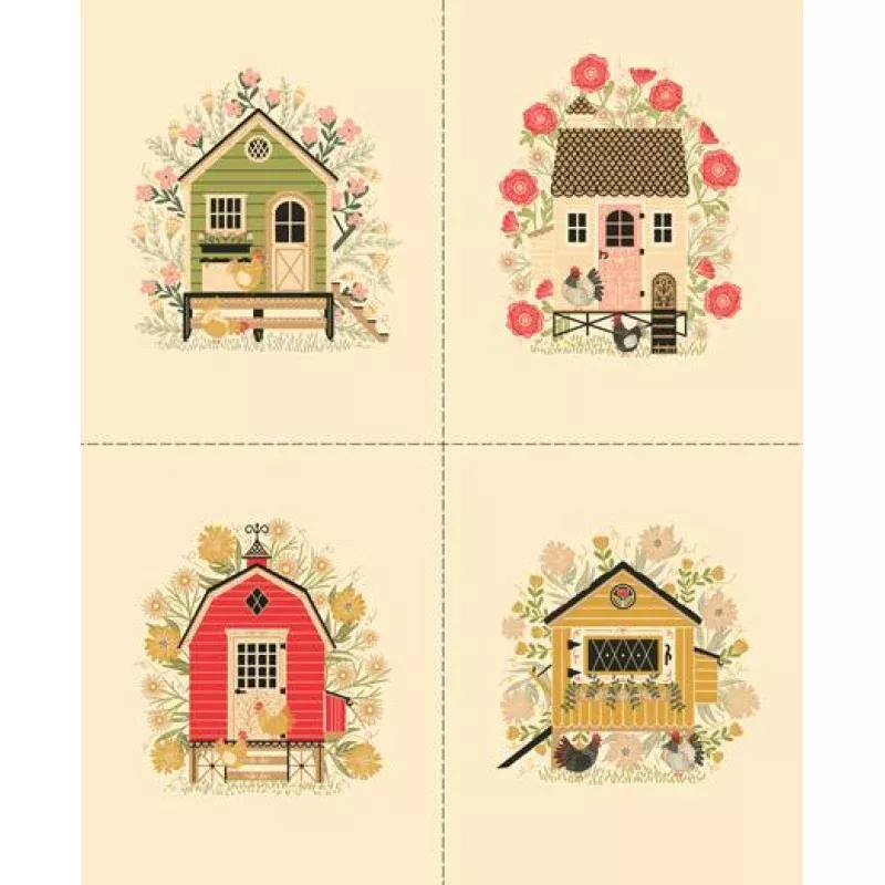 Quilt Panel – The Henhouse – Panel 36″ x 44″