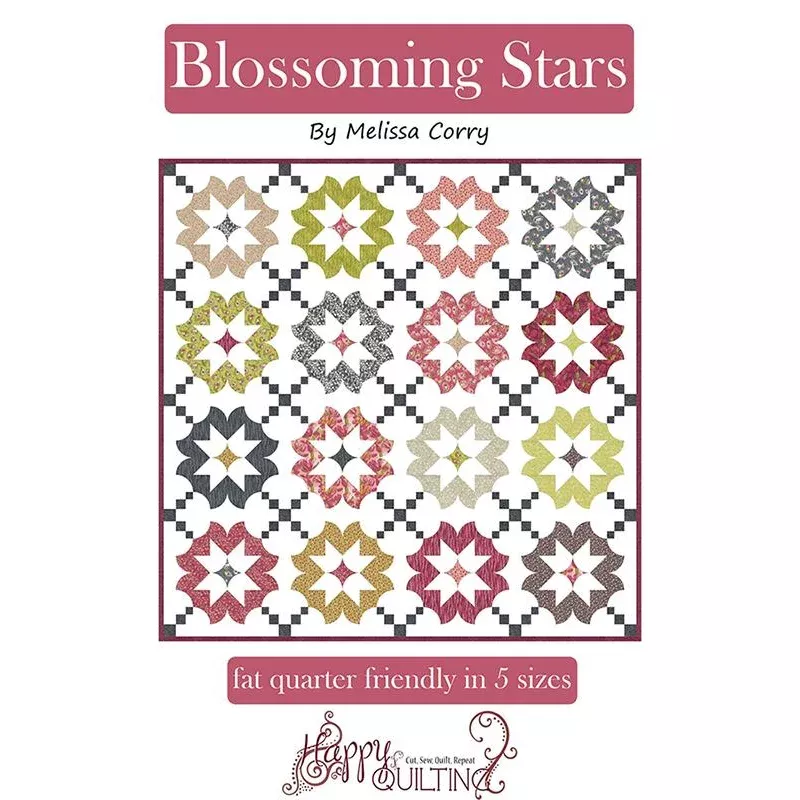 Quilt Pattern – Blossoming Stars – Fat Quarter Pattern