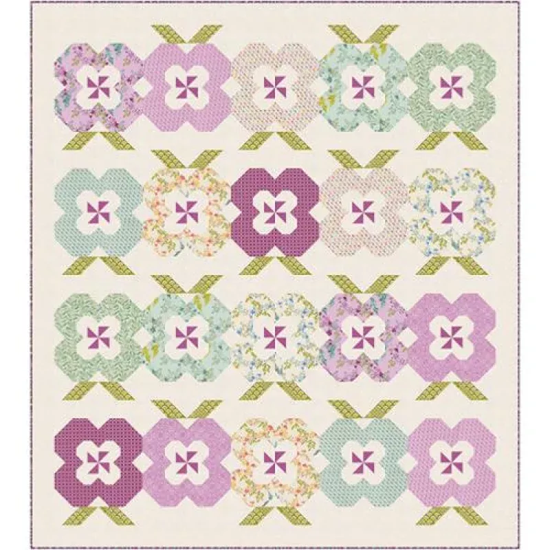 Quilt Pattern – Early Bloomers – Flower Quilt Pattern