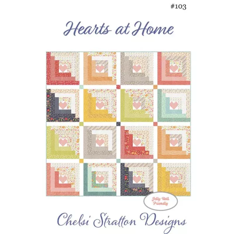 Quilt Pattern – Hearts At Home – Jelly Roll Patttern