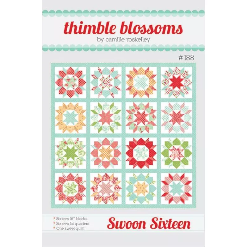 Quilt Pattern – Swoon Sixteen – Thimble Blossoms- Fat Quarter Pattern
