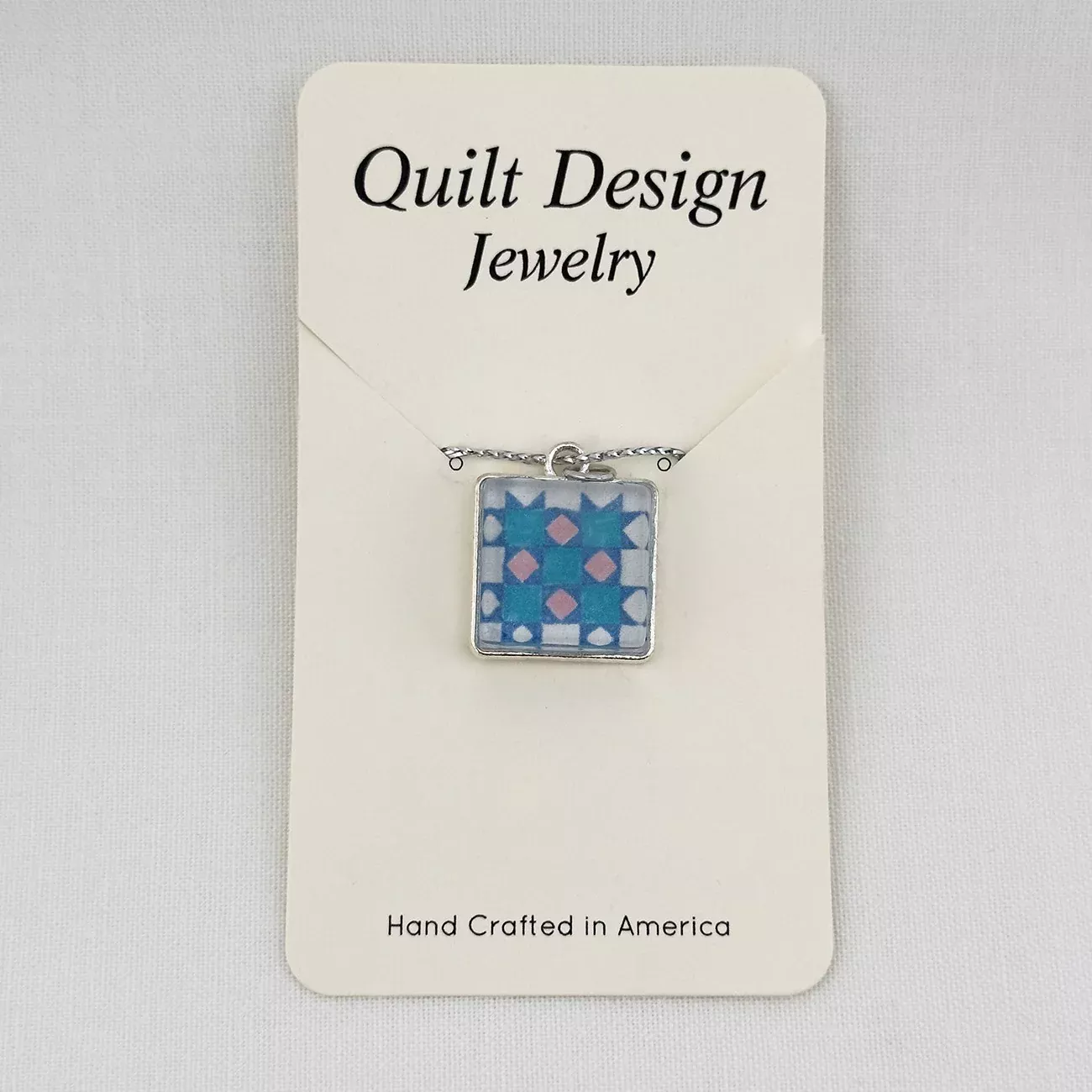 Quilt Pendants Patience Blue Pink