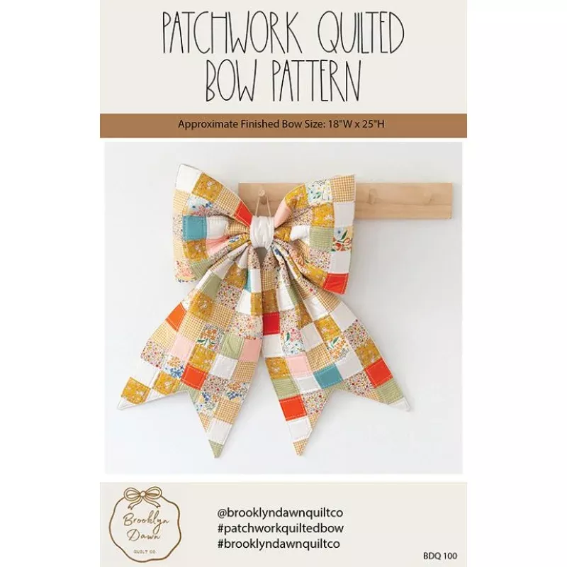Quilted Bow Pattern – Patchwork Quilted Bow – Brooklyn Dawn Quilt Co.