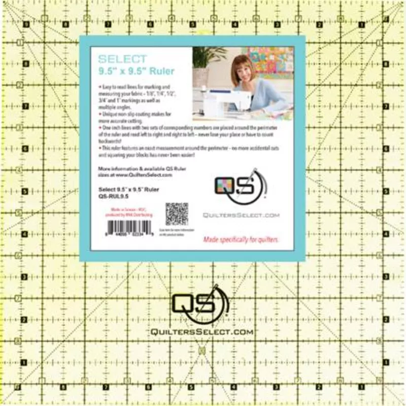 Quilter's Select Non-Slip Ruler 9-1 /2in x 9-1 /2in