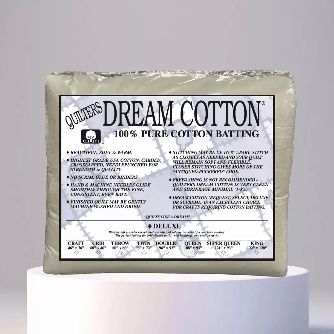 Quilters Dream Deluxe Natural Cotton Batting Package