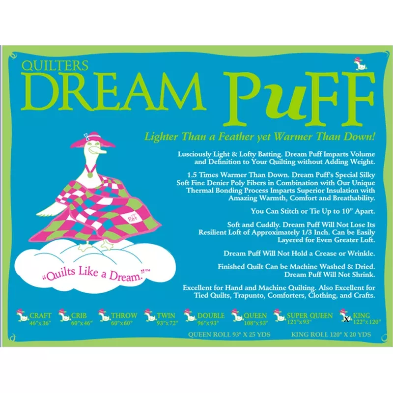 Quilters Dream Puff King 122″ x 122″