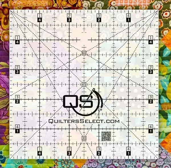 Quilters Select Non-Slip Crystal Clear Ruler 5" x 5"