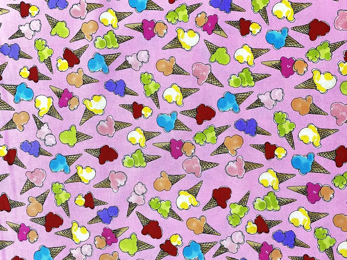 Quilting Cotton Print Fabric - Cone Party Pink by Loralie Harris