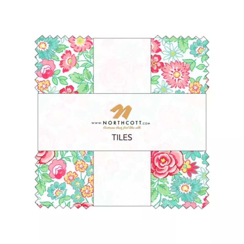Quilting In Bloom – Precut Quilting Cotton Fabric – 10″ Chips