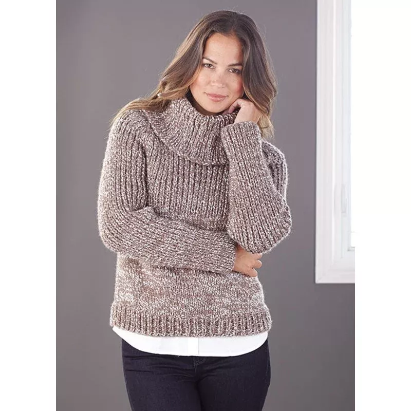 Raglan Pullover XS, SM Brown Ragg/Warm Brown