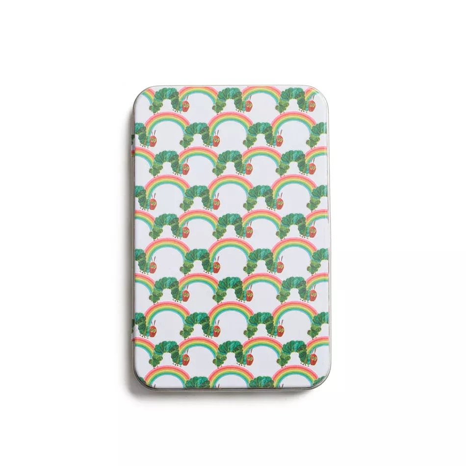 Rainbow Caterpillar Magnet Tin