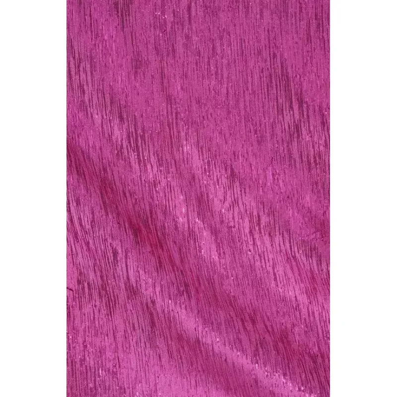 Raspberry Rose Pink Metallic Shantung Silk Fabric
