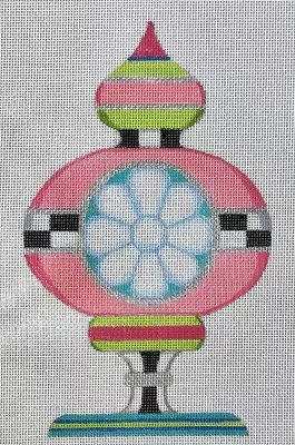 Raymond Crawford – 8.5″ Pink Green Finial