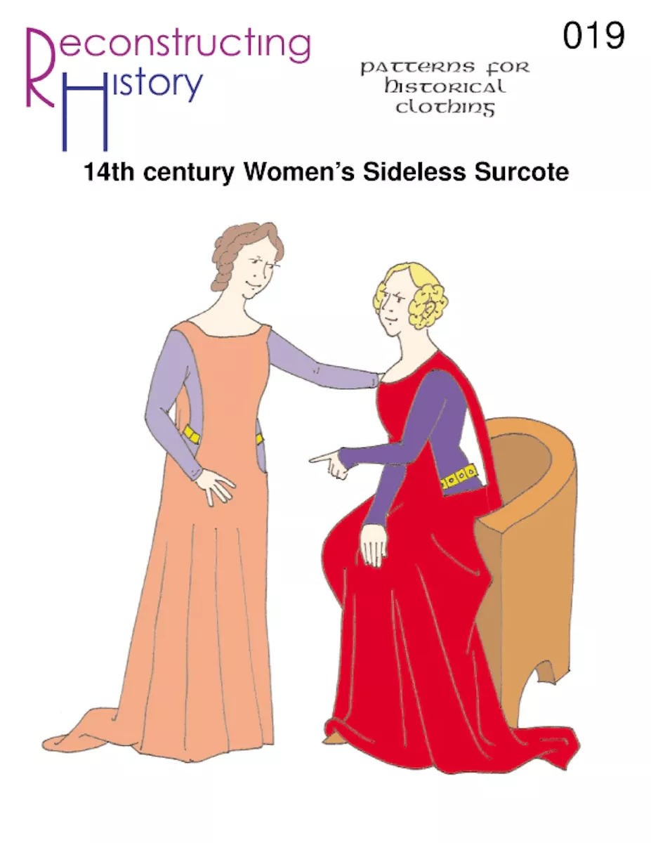 Reconstructing History #RH019 - 14th century Women's Surcote Sewing Pattern