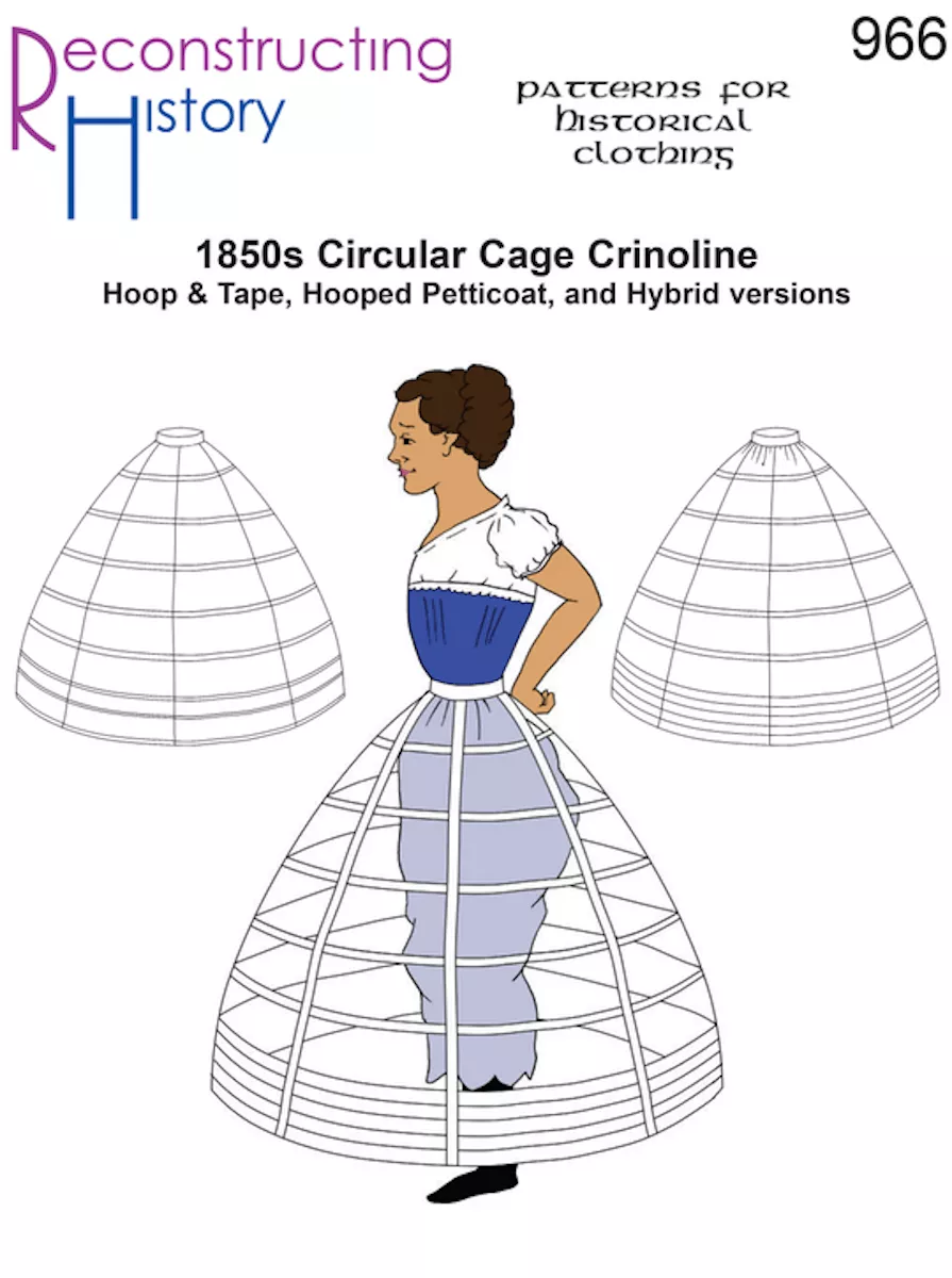 Reconstructing History #RH966 - 1850s Circular Cage Crinoline