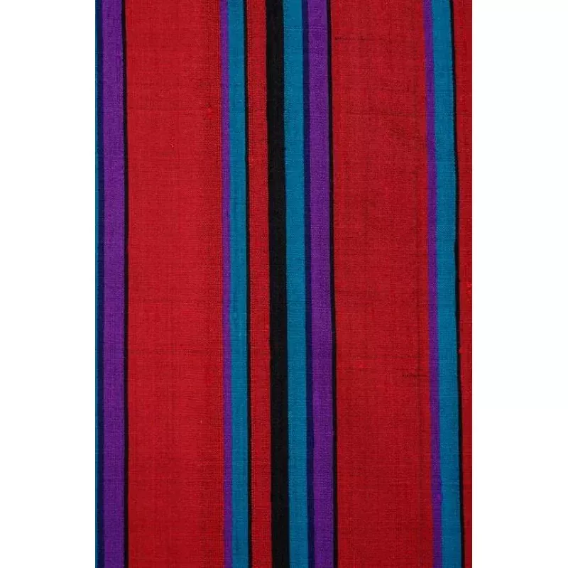 Red 68 Striped Silk Shantung