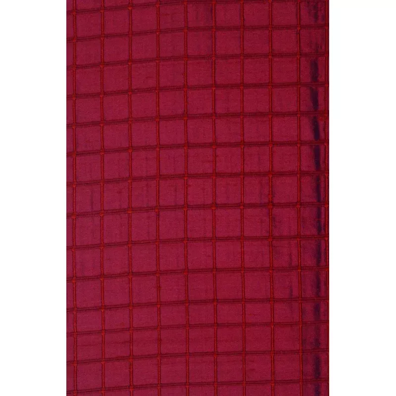 Red Bud Silk Shantung Windowpane 44″ Fabric