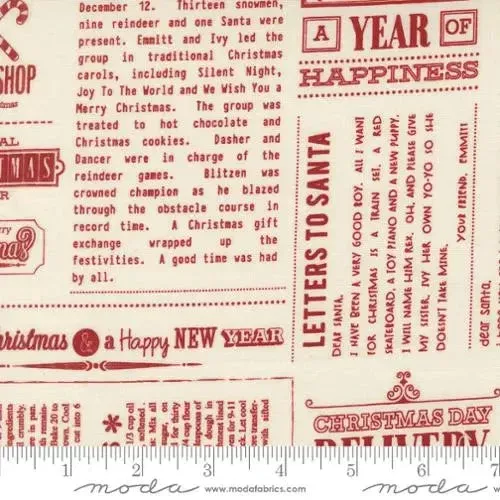 Red Emmitt And Ivy News 44″/45″ Fabric Per Yard