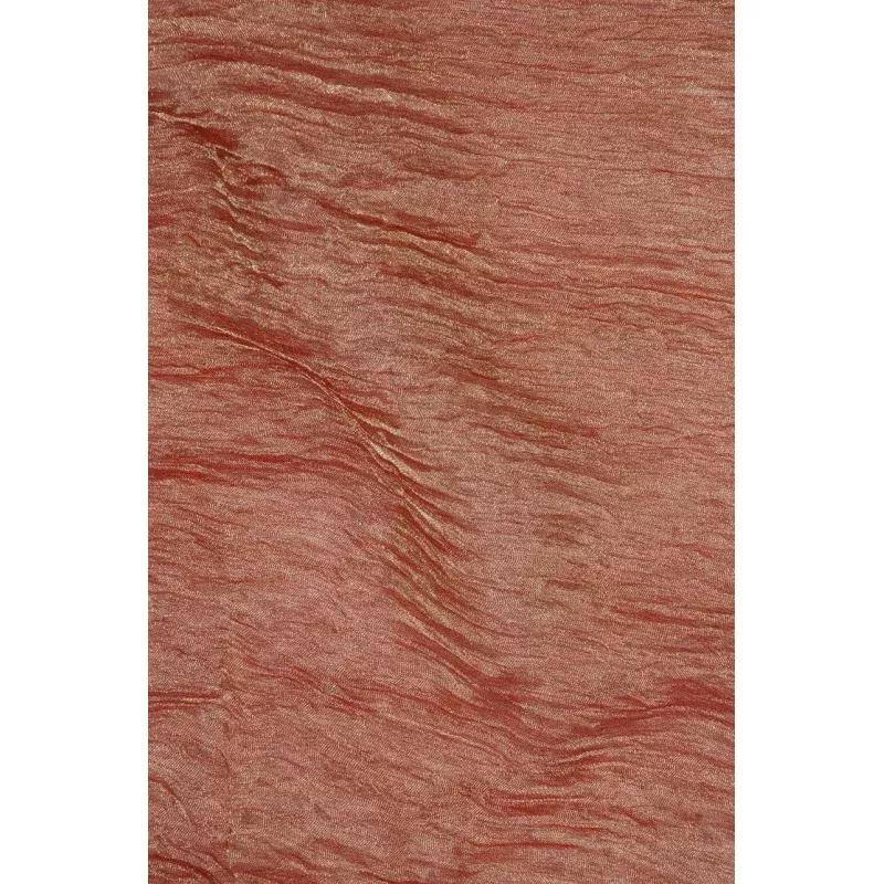 Red Gold Metallic Crushed Organza Fabric
