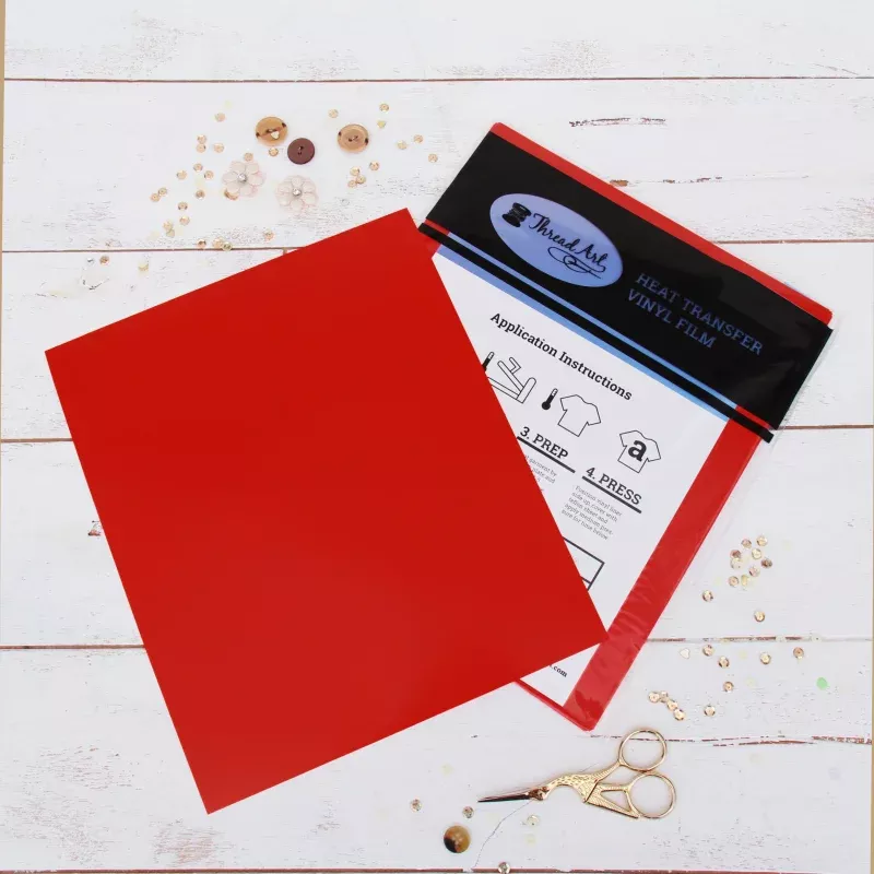Red Iron On Vinyl – Heat Transfer Pack ofSheets